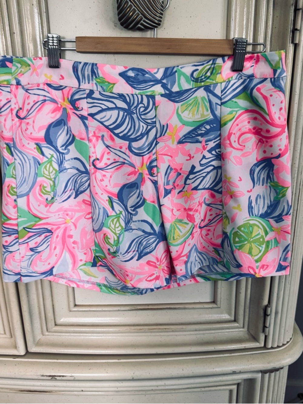 Bright Pink Tropical Print Shorts